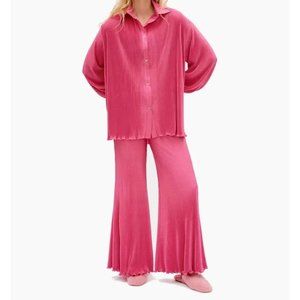 NEW Sleeper Origami pleated PINK pajama set SIZE S